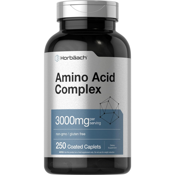 أحماض أمينية بقرية كومبلكس 1000 ملجم 18 حمض أميني مع فيتامين سي لزيادة الامتصاص 250 كبسولة Horbäach Amino Acid Complex (Best Before 01-12-2025)