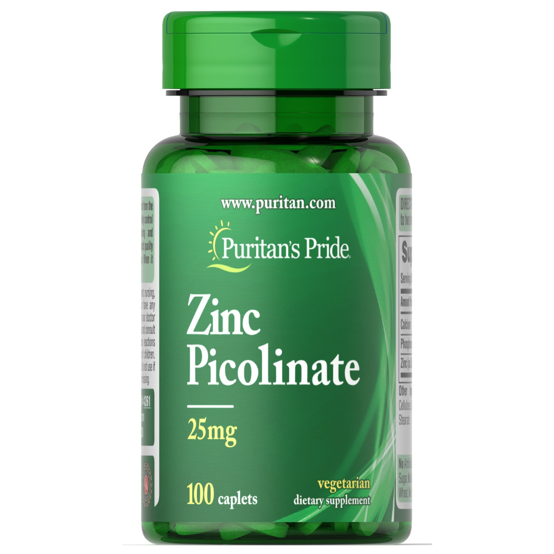 زنك بيكولينات 25 ملجم 100 قرص Puritan's Pride Zinc Picolinate (Best Before 01-10-2029)