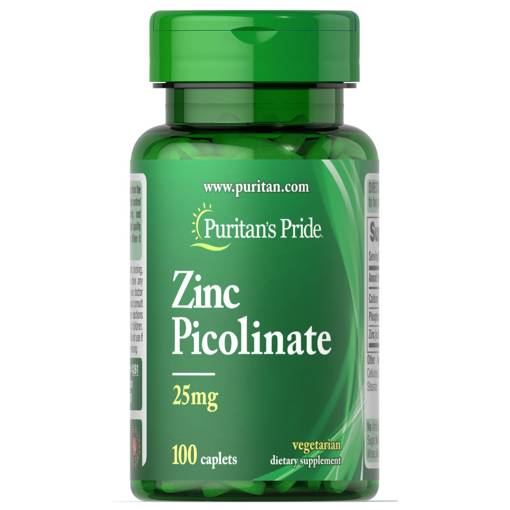 زنك بيكولينات 25 ملجم 100 قرص Puritan's Pride Zinc Picolinate (Best Before 01-01-2028)