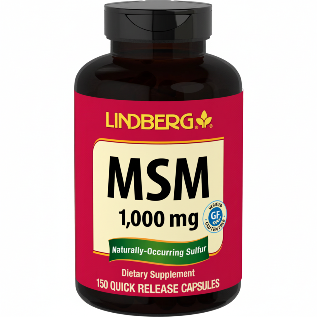 مثيل سيمفونيل ميثان 1000 ملغم 150 كبسولة Lindberg MSM (Methylsulfonylmethane) (Best Before 01-11-2028)