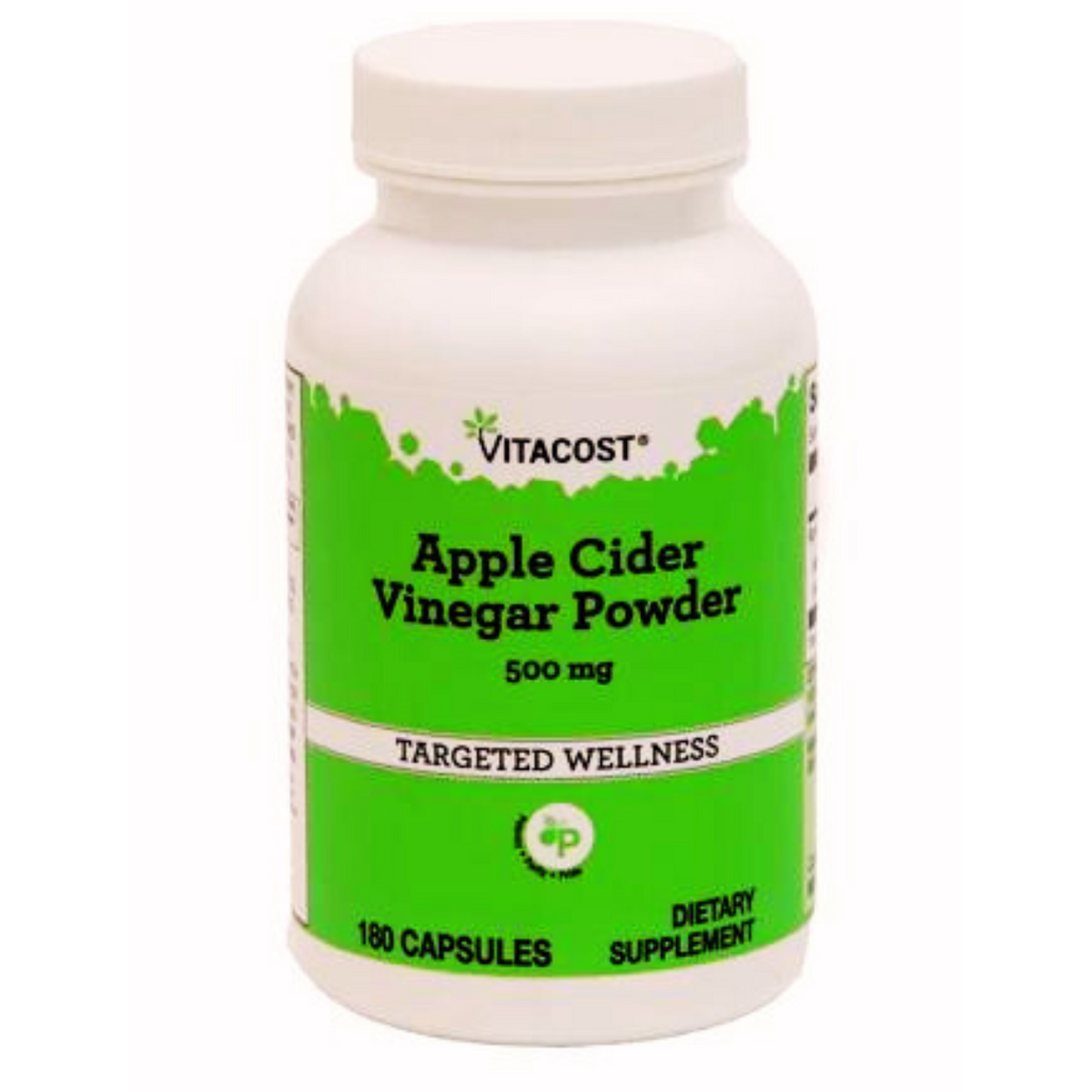 خل التفاح 500 ملجم 180 كبسولة  Vitacost Apple Cider Vinegar Powder (25 mg acetic acid) (Best Before 01-03-2025)