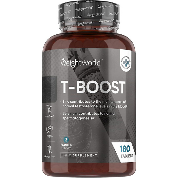 معزز التستوستيرون للرجال د اسبارتيك اسيد 500 ملغم +خلاصة ماكا تعادل 2000 ملغم +خلاصة حلبة تعادل 1650 ملغم مع الفيتامينات والمعادن للصحة الجنسية 180 قرص WeightWorld Testosterone Boosters for Men Maca, Fenugreek, Zinc, D-Aspartic (Best Before 01-09-2027)