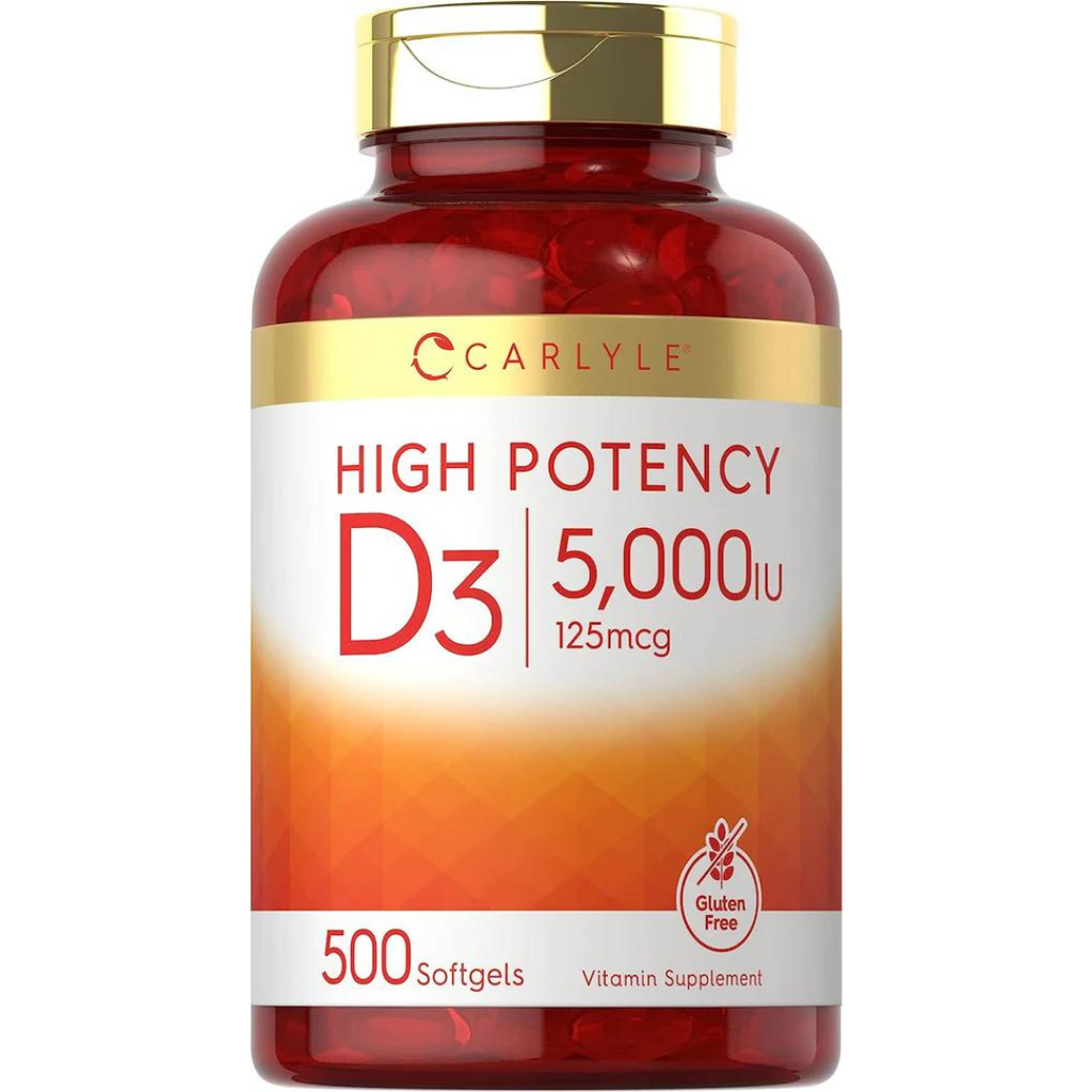 فيتامين د3 5,000 وحدة 500 حبة Carlyle Vitamin D3 (Best Before 01-09-2026)