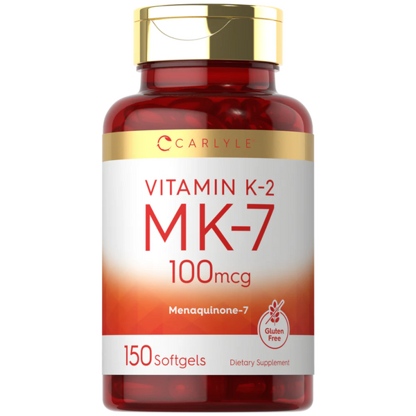 فيتامين ك2 100 مكغم 150 حبة Carlyle Vitamin K2 MK7 Non-GMO (Best Before 01-05-2028)