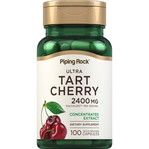 خلاصة كرز حامض يعادل 1,200 ملغم 100 كبسولة PipingRock Ultra Tart Cherry (Non-GMO) (Best Before 01-02-2027)