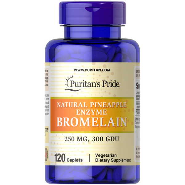 برومالين 250 ملجم 300 وحدة لكل جرام 120 كبسولة Puritan's Pride Bromelain 300 GDU/g (Best Before 01-04-2026)