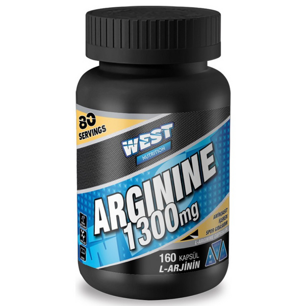 ل ارجينين 650 ملجم 160 كبسولة (منتج تركي) West Nutrition L Arginine (Best Before 01-11-2024)
