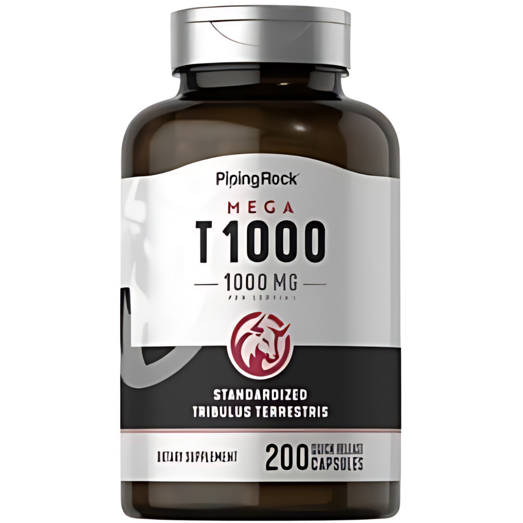 خلاصة الحسك 500 ملجم 100 ملجم صابونين 200 كبسولة PipingRock Tribulus Mega Non-GMO (Best Before 01-03-2027)