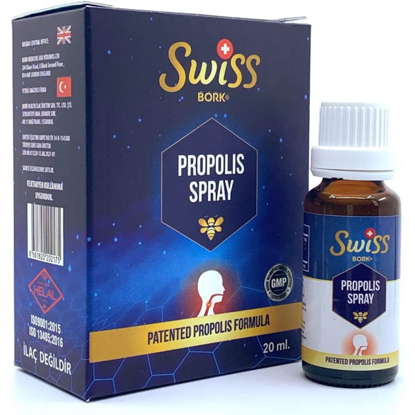 عكبر النحل سائل 20 مل (منتج تركي) Swiss Bork Premium Propolis Spray (Best Before 01-09-2025)