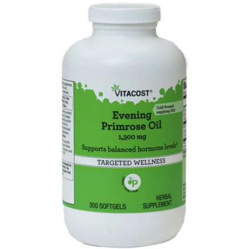 زيت زهرة الربيع المسائية 1300 ملجم 300 حبة Vitacost Evening Primrose Oil (Best Before 13-04-2026)