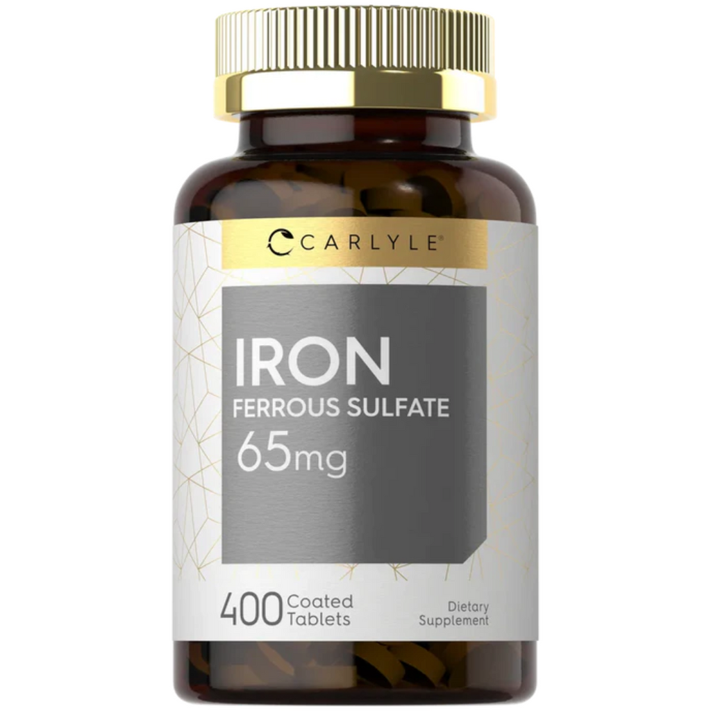 حديد 65 ملجم 400 قرص Carlyle Iron (Ferrous Sulfate) Non-GMO (Best Before 01-07-2025)
