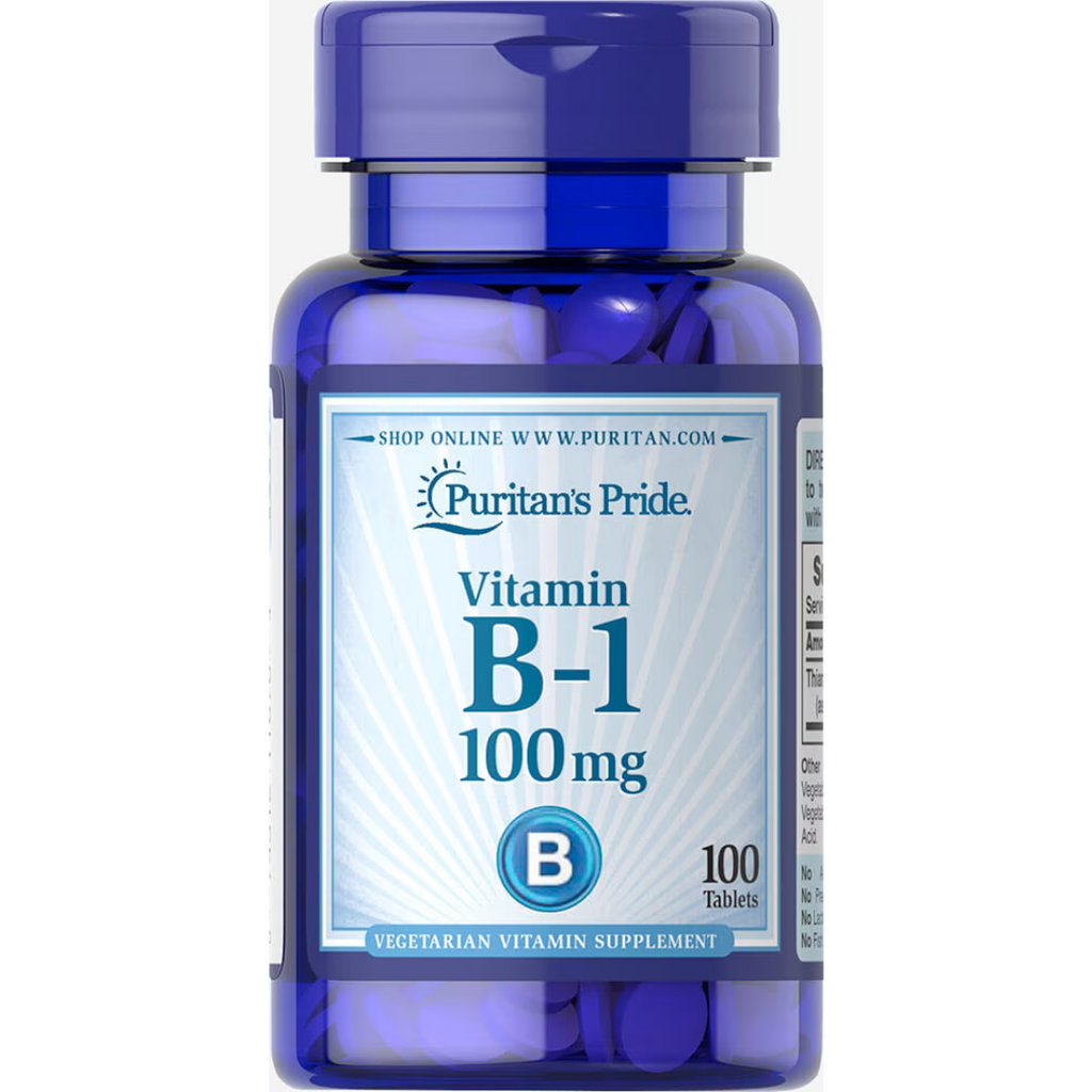 فيتامين ب1 (ثيامين) 100 ملغم 100 قرص Puritan's Pride Vitamin B1 (Thiamine) (Best Before 01-04-2026) فيتامين ب1 (ثيامين) 100 ملغم 100 قرص Puritan's Pride Vitamin B1 (Thiamine) (Best Before 01-04-2026)