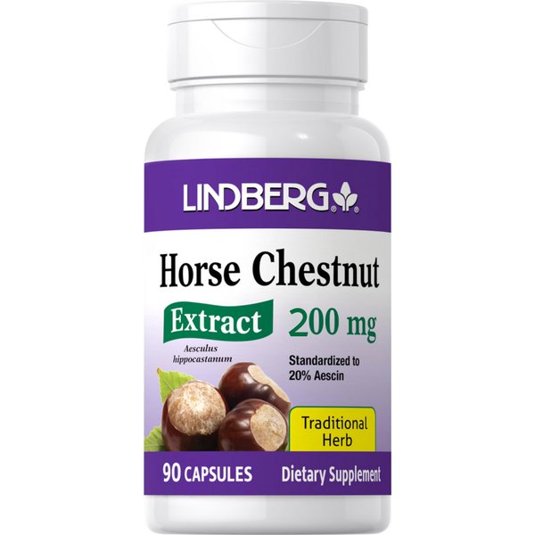 مستخلص كستناء الحصان 200 ملجم 90 كبسولة Lindberg Horse Chestnut Standardized Extract 20% Aescin (Best Before 01-07-2027)