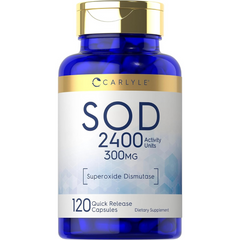 إس أو دي 300 ملجم 2400 وحدة 120 كبسولة Carlyle SOD Supplement Superoxide Dismutase (Non-GMO) (Best Before 01-03-2027)