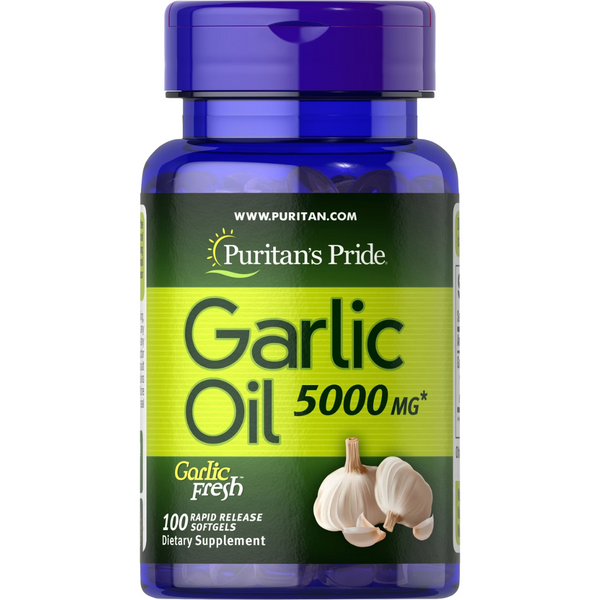 زيت الثوم 10 ملغم يعادل 5000 ملجم ثوم 100 حبة Puritan's Pride Garlic Oil (Best Before 01-08-2026)