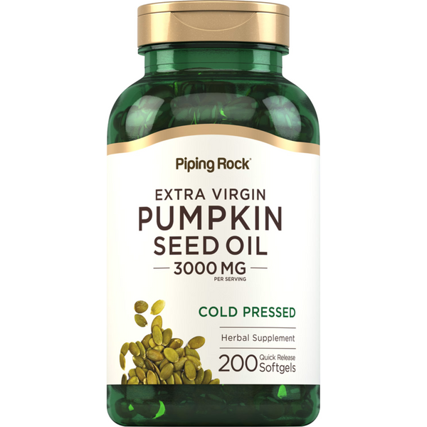 زيت بذور اليقطين 1000 ملجم 200 حبة PipingRock Pumpkin Seed Oil Non-GMO (Best Before 01-11-2026)