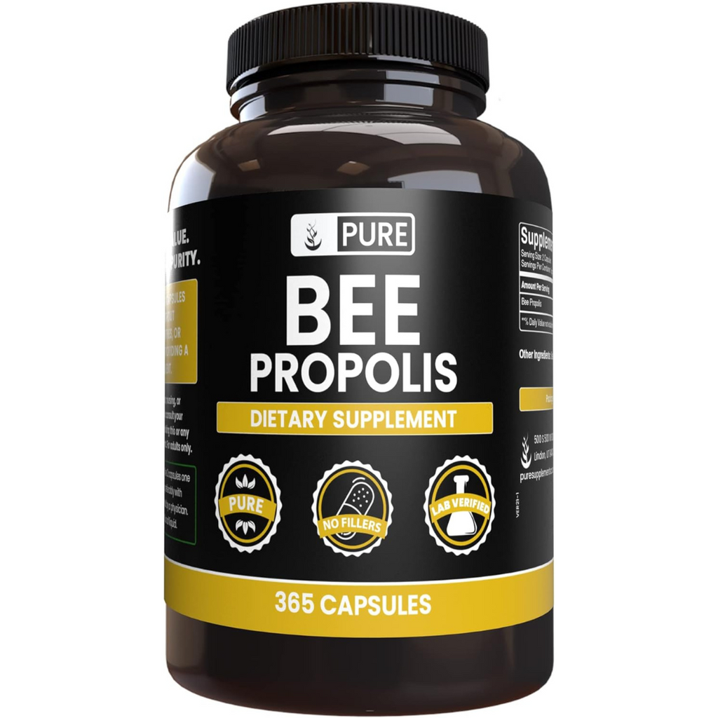 عكبر النحل 400 ملجم 365 كبسولة Pure Original Ingredients Bee Propolis (Best Before 01-04-2026)