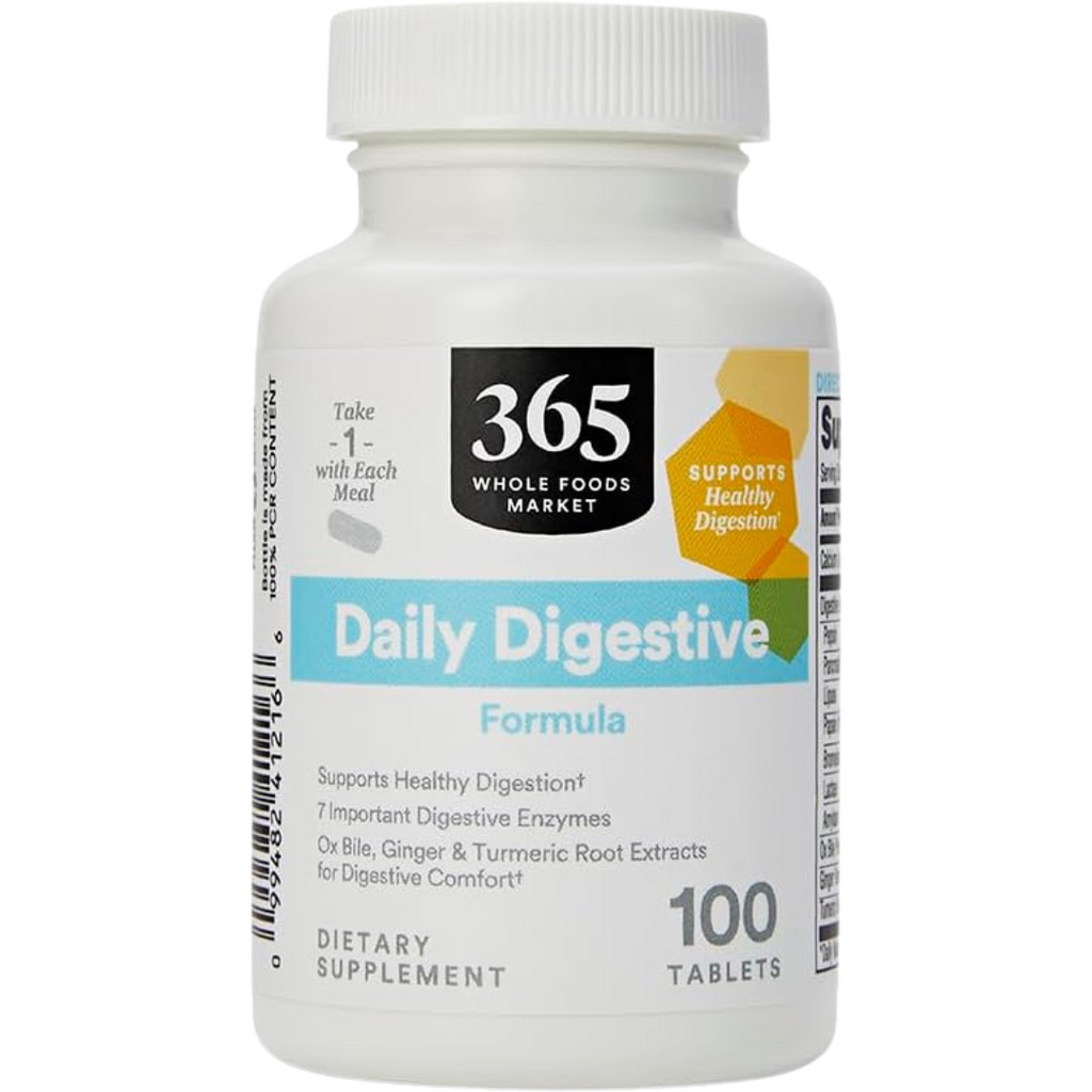 انزيمات هاضمة + املاح المرارة 100 قرص by 365 Whole Foods Market, Digestive Daily Formula (Best Before 01-02-2025)