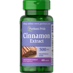 خلاصة قرفة 500 ملغم 60 قرص Puritan's Pride Cinnamon 4:1 Extract (Best Before 01-08-2026)