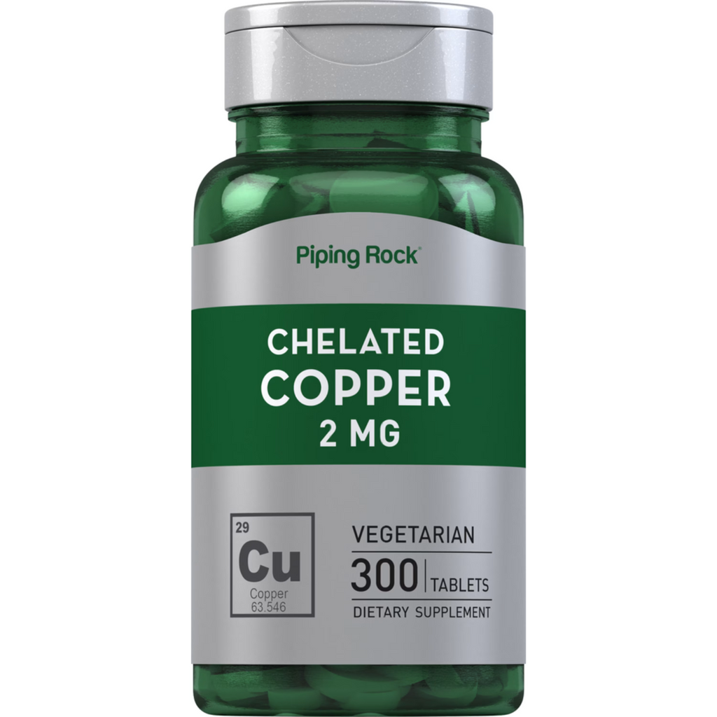 نحاس كليتد 2 ملجم 300 قرص PipingRock Copper Cleated (Best Before 01-08-2027) نحاس كليتد 2 ملجم 300 قرص PipingRock Copper Cleated (Best Before 01-08-2027)