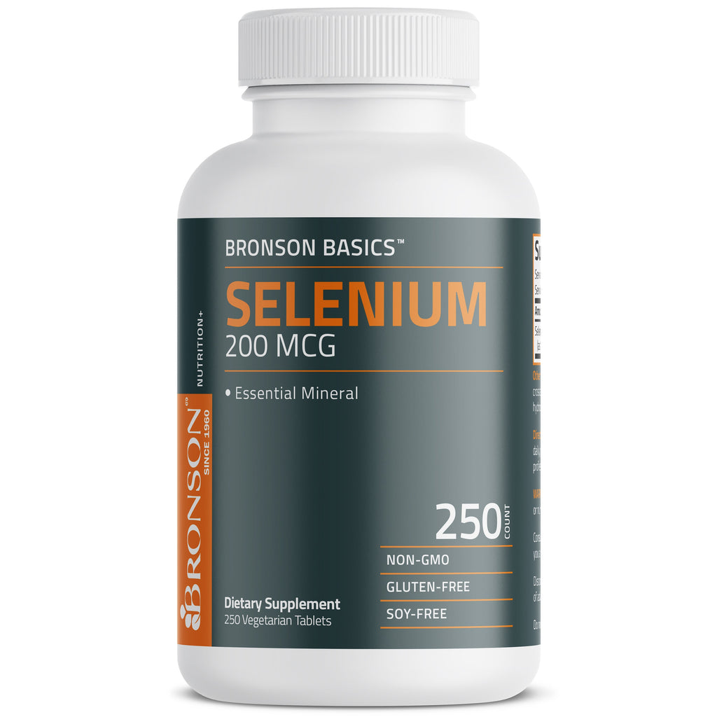 سيلينيوم 200 مكغم 250 قرص Bronson Selenium Non-GMO (Best Before 01-12-2026)