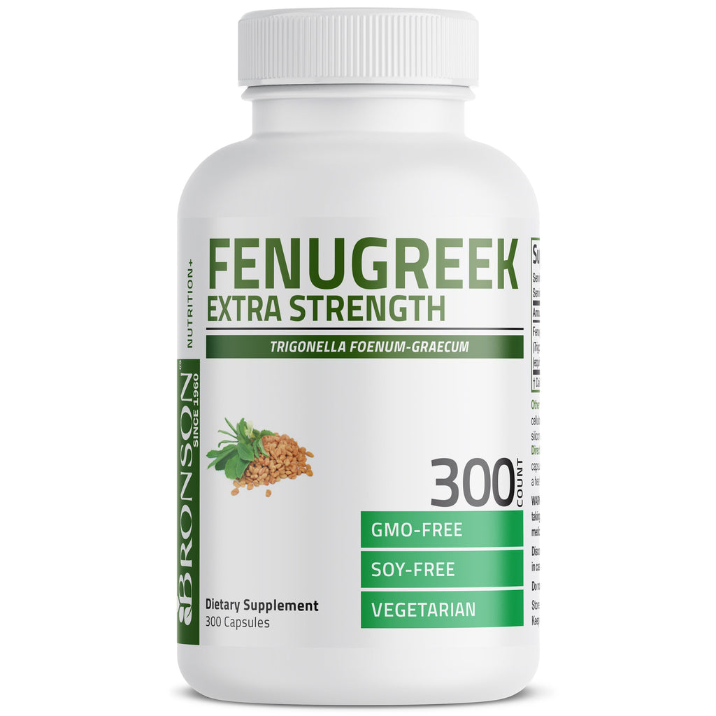 خلاصة بذور الحلبة قوة فائقة تعادل 1200 ملجم 300 كبسولة Bronson Fenugreek Extra Strength Non-GMO (Best Before 01-05-2026) خلاصة بذور الحلبة قوة فائقة تعادل 1200 ملجم 300 كبسولة Bronson Fenugreek Extra Strength Non-GMO (Best Before 01-05-2026)