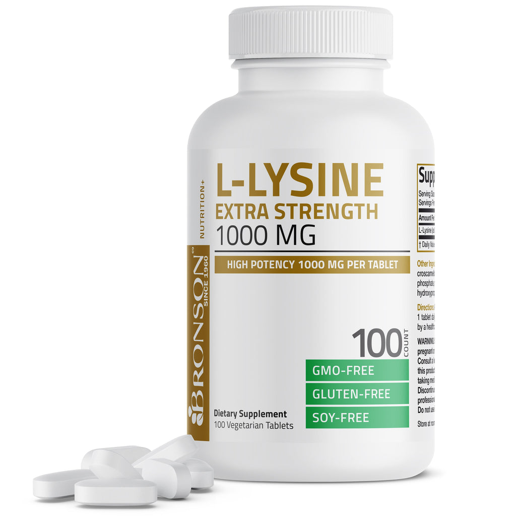 ل ليسين قوة فائقة 1000 ملغم 100 قرص Bronson L-Lysine Extra Strength (Best Before 01-03-2026) ل ليسين قوة فائقة 1000 ملغم 100 قرص Bronson L-Lysine Extra Strength (Best Before 01-03-2026)