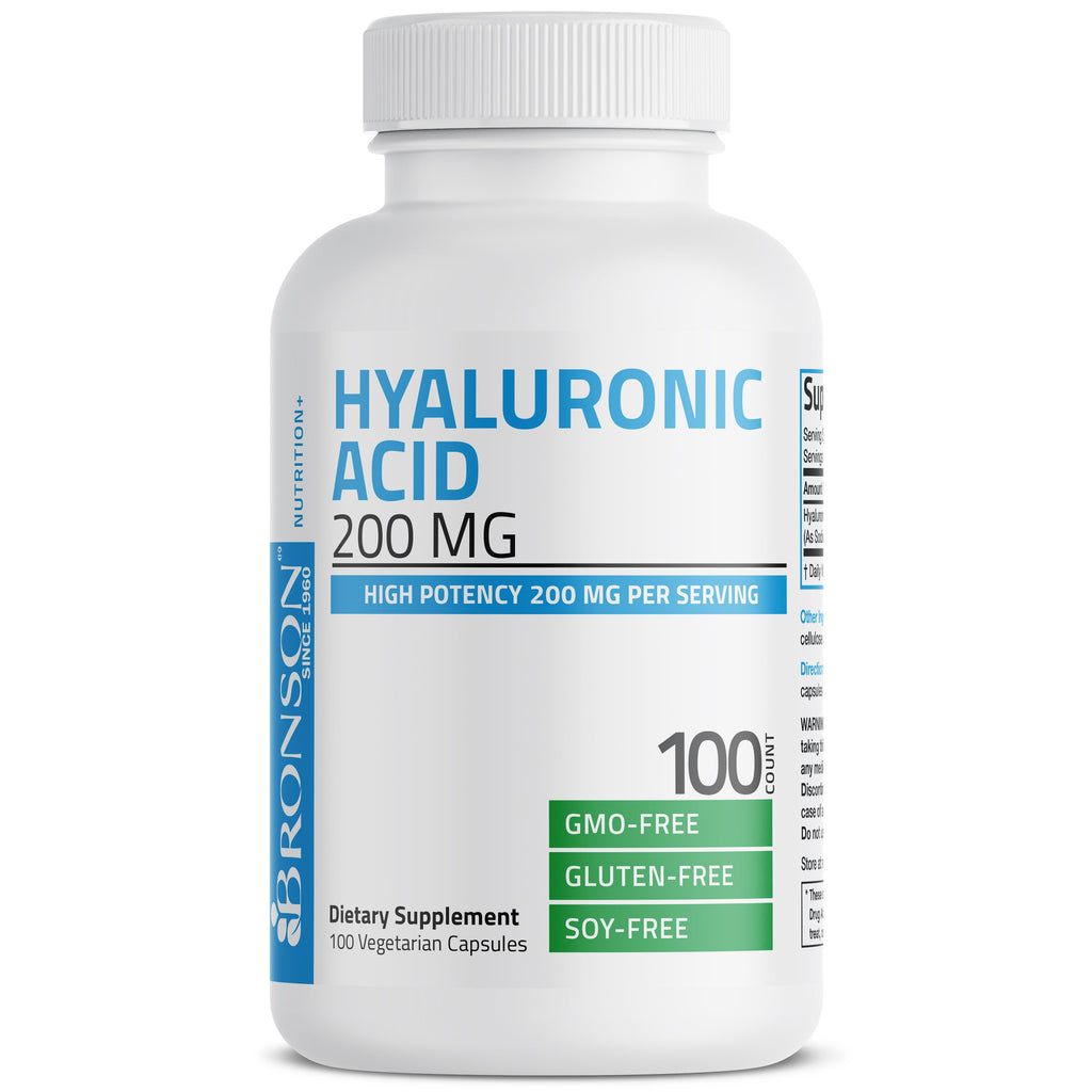 حمض الهيالورونيك 100 ملجم 100 كبسولة Bronson Hyaluronic Acid (Best Before 01-06-2027)