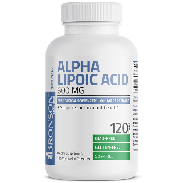 حمض ألفا ليبويك 300 ملجم 120 كبسولة Bronson Alpha Lipoic Acid (Best Before 01-11-2026)