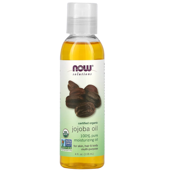 زيت الجوجوبا العضوي المعتمد 118 مل NOW Foods Solutions Certified Organic Jojoba Oil (Best Before 01-07-2026)