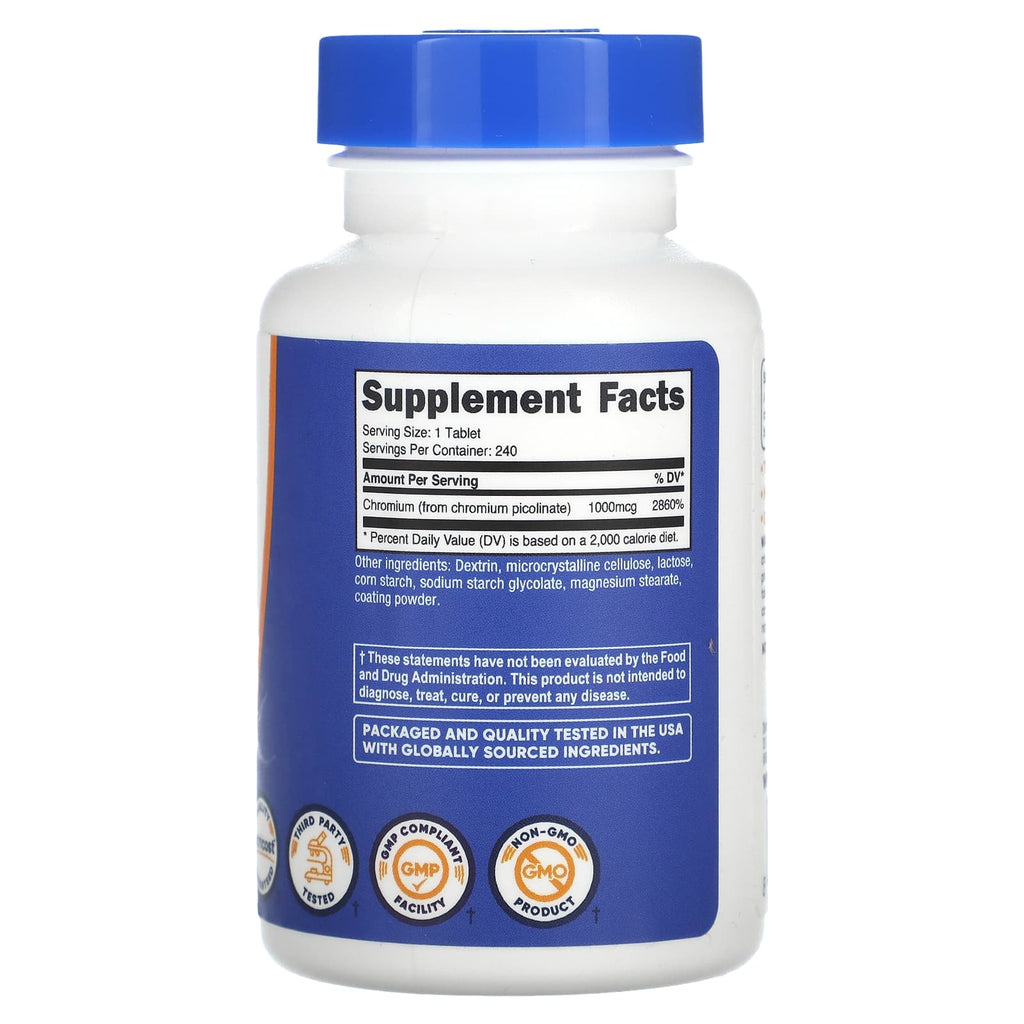 كروميوم بيكولينات 1000 مكجم ، 240 قرص Nutricost, Chromium Picolinate (Best Before 01-03-2028) كروميوم بيكولينات 1000 مكجم ، 240 قرص Nutricost, Chromium Picolinate (Best Before 01-03-2028)