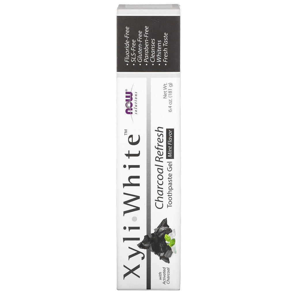 معجون اسنان بالفحم المنعش والنعناع بدون فلورايد حجم كبير 181 غرام NOW Foods XyliWhite Charcoal Refresh Toothpaste Gel Mint (Best Before 01-05-2027) معجون اسنان بالفحم المنعش والنعناع بدون فلورايد حجم كبير 181 غرام NOW Foods XyliWhite Charcoal Refresh Toothpaste Gel Mint (Best Before 01-05-2027)