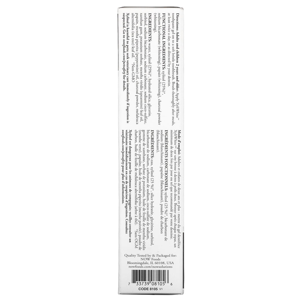 معجون اسنان بالفحم المنعش والنعناع بدون فلورايد حجم كبير 181 غرام NOW Foods XyliWhite Charcoal Refresh Toothpaste Gel Mint (Best Before 01-05-2027) معجون اسنان بالفحم المنعش والنعناع بدون فلورايد حجم كبير 181 غرام NOW Foods XyliWhite Charcoal Refresh Toothpaste Gel Mint (Best Before 01-05-2027)