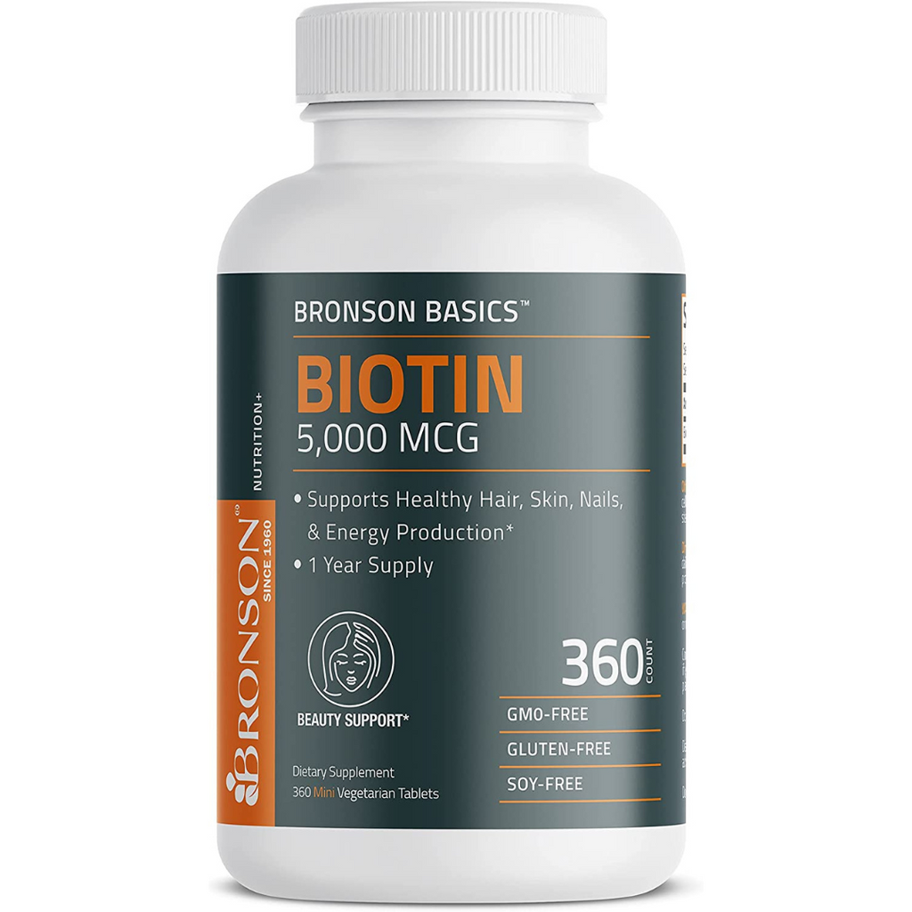 بيوتين (فيتامين ب7) 5،000 مكجم 360 قرص Bronson Biotin (Vitamin B7)