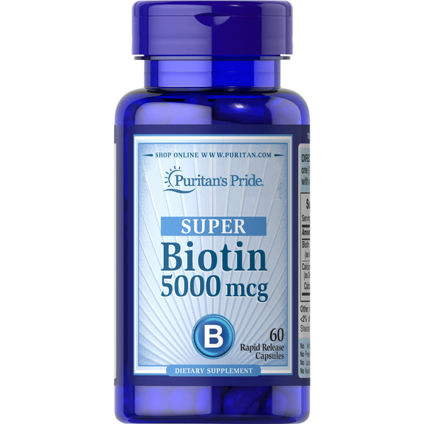 بيوتين (فيتامين ب7 ) 5000 مكجم 60 كبسولة Puritan's Pride Biotin (Vitamin B7 ) (Best Before 01-03-2027)
