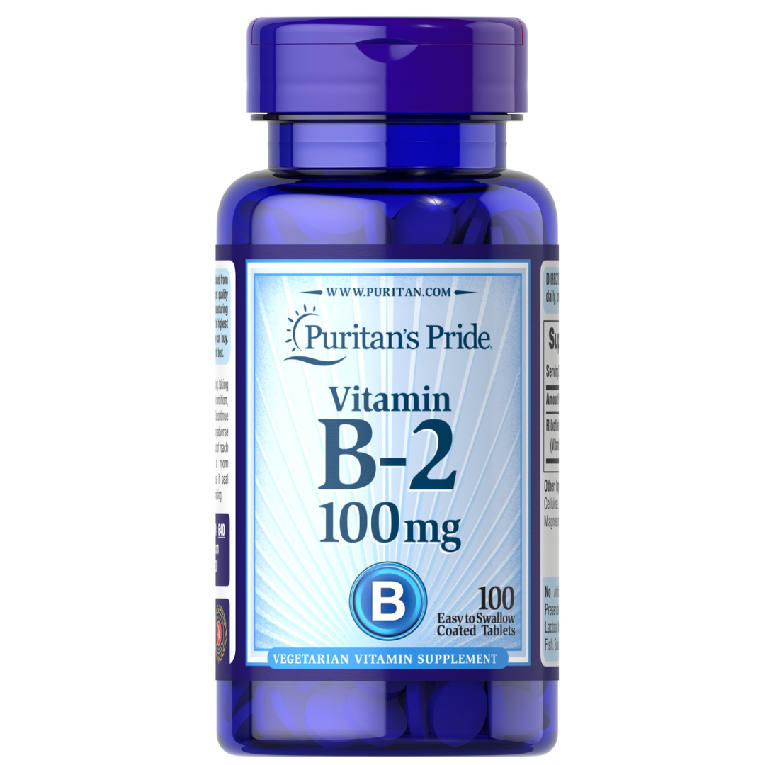 فيتامين ب2 (رايبوفلافين) 100 ملجم 100 قرص Puritan's Pride Vitamin B2 (Riboflavin) (Best Before 01-03-2028)