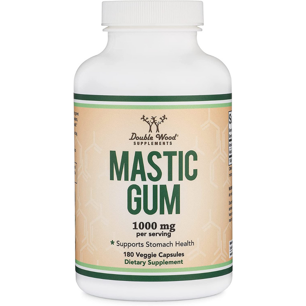 مستكة 500 ملجم 180 كبسولة Double Wood Supplements Mastic Gum (Best Before 01-09-2024)