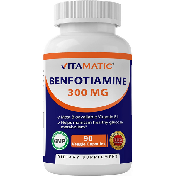 بنفوتيامين 300 ملجم 90 كبسولة Vitamatic Benfotiamine (Best Before 01-06-2026)