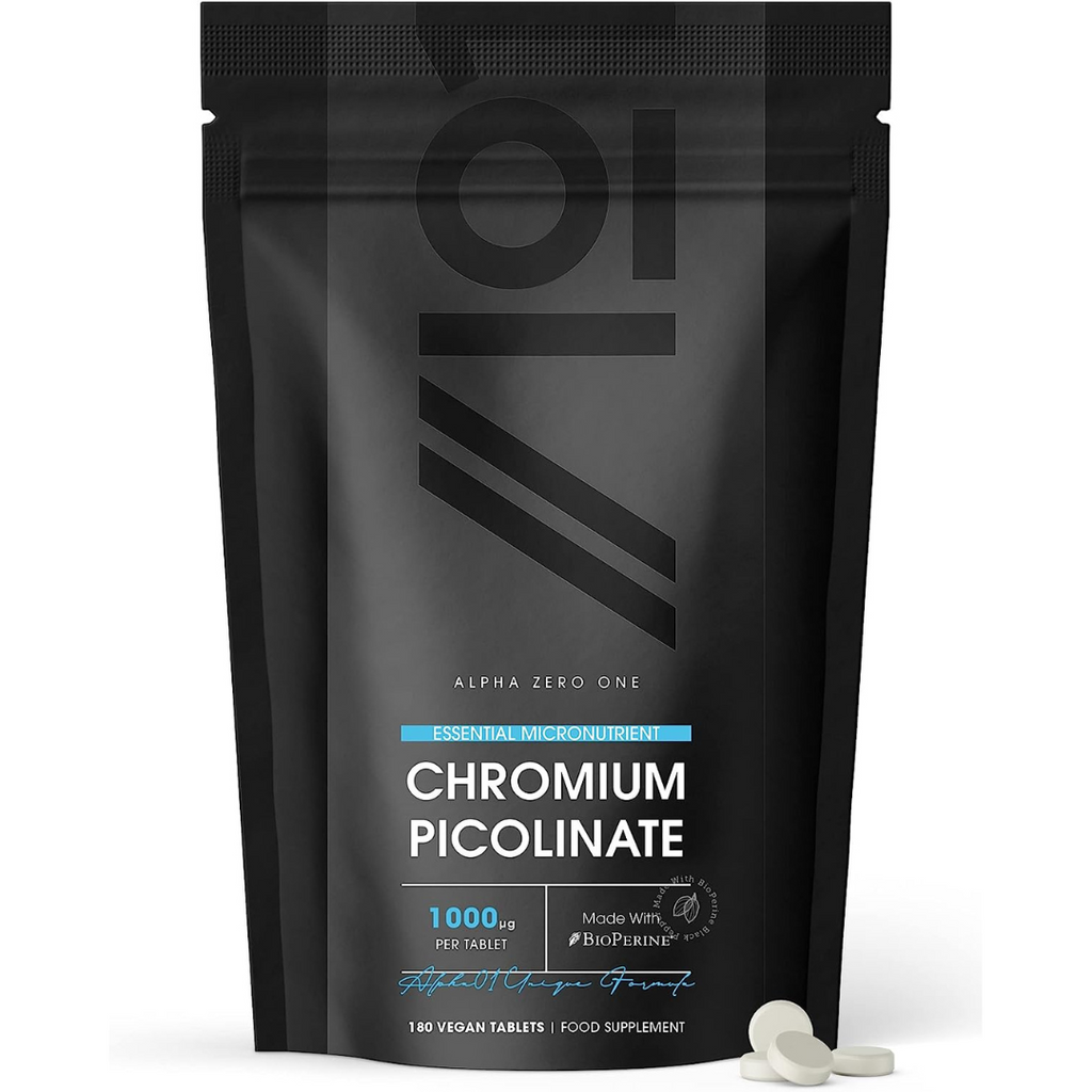 كروميوم بايكلونيت 1000 مكجم مع زيادة الامتصاص 180 قرص ALPHA01 Chromium Picolinate with BioPerine®
