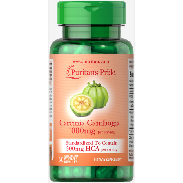خلاصة غارسينيا كامبوجيا 500 ملغم مع كروميوم 200 مكغم 60 كبسولة Puritan's Pride Garcinia Cambogia 50% HCA with Chromium (Best Before 01-11-2025)