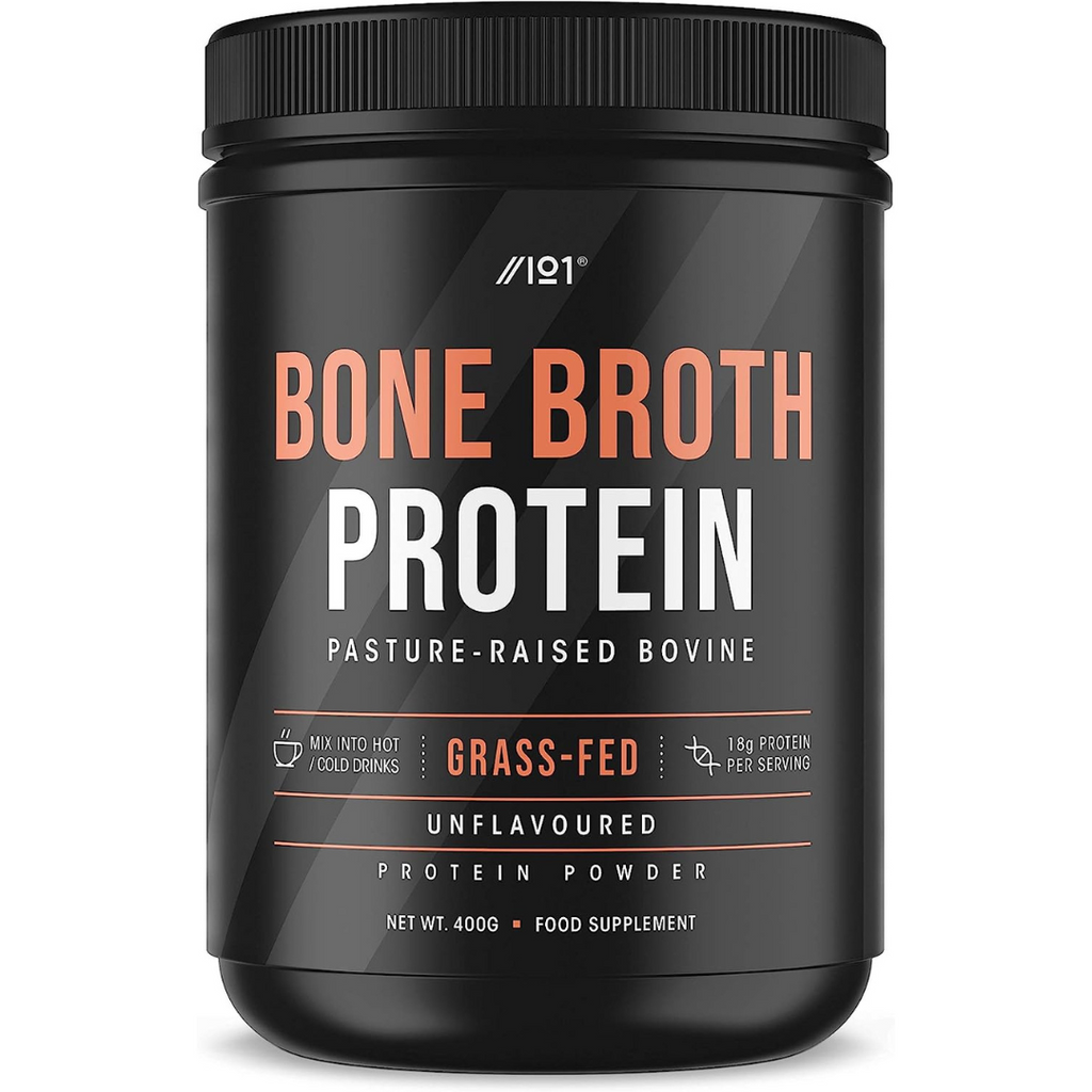 شوربة عظام الأبقار بودرة (متغذية على الأعشاب) 400 جرام ALPHA01 Grass-Fed Bone Broth Beef Protein Powder (Best Before 01-08-2026)