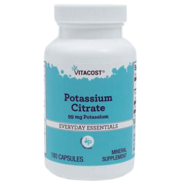 بوتاسيوم ستريت 99 ملجم 180 كبسولة Vitacost Potassium Citrate (Best Before 01-07-2024)