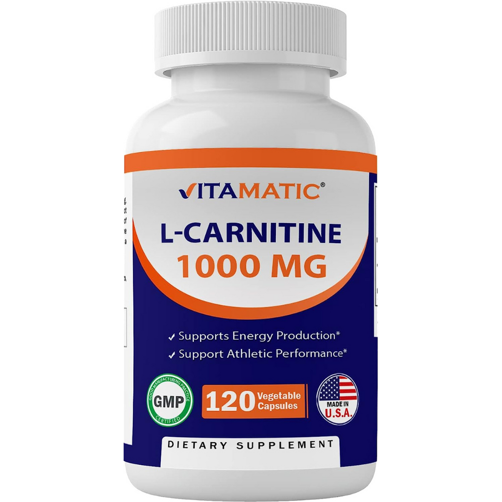 ل كارنتين 500 ملجم 120 كبسولة Vitamatic L-Carnitine Fumarate Non-GMO