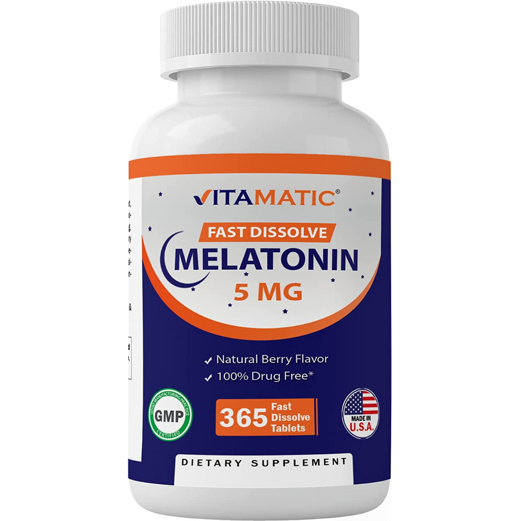 ميلاتونين 5 ملجم 365 قرص Vitamatic Melatonin Non-GMO