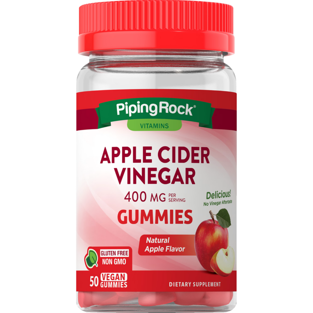 خل التفاح 200 ملجم 50 حبة سوس pipingrock Apple Cider Vinegar Gummies Non-GMO