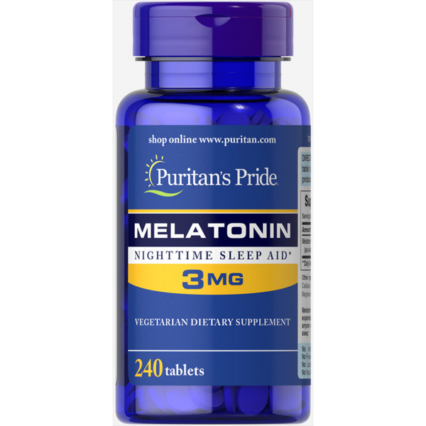 ميلاتونين 3 ملجم 240 قرص Puritan's Pride Melatonin (Best Before 01-08-2026)