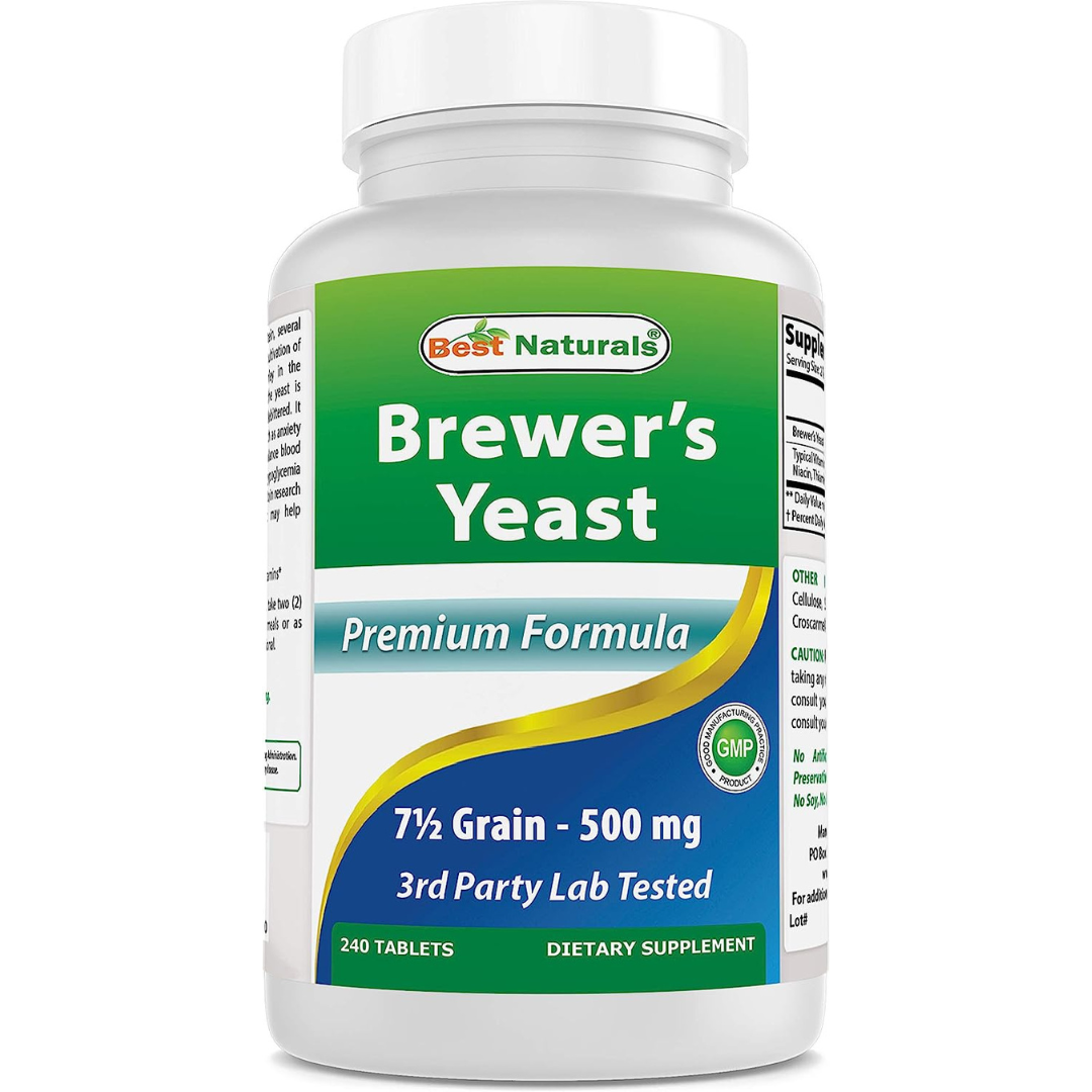 خميرة البيرة 500 ملغم 240 قرص Best Naturals Brewers Yeast (Best Before 01-09-2028)