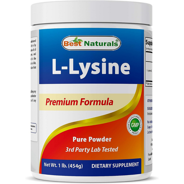 ل ليسين باودر 454 جم Best Naturals Lysine Powder (Best Before 01-01-2026)