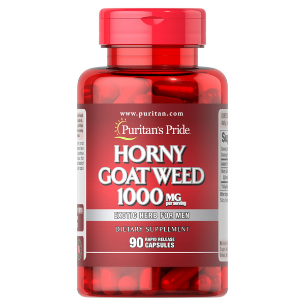 عشبة الماعز 500 ملجم 90 كبسولة Puritan's Pride Horny Goat Weed (Best Before 01-06-2026)