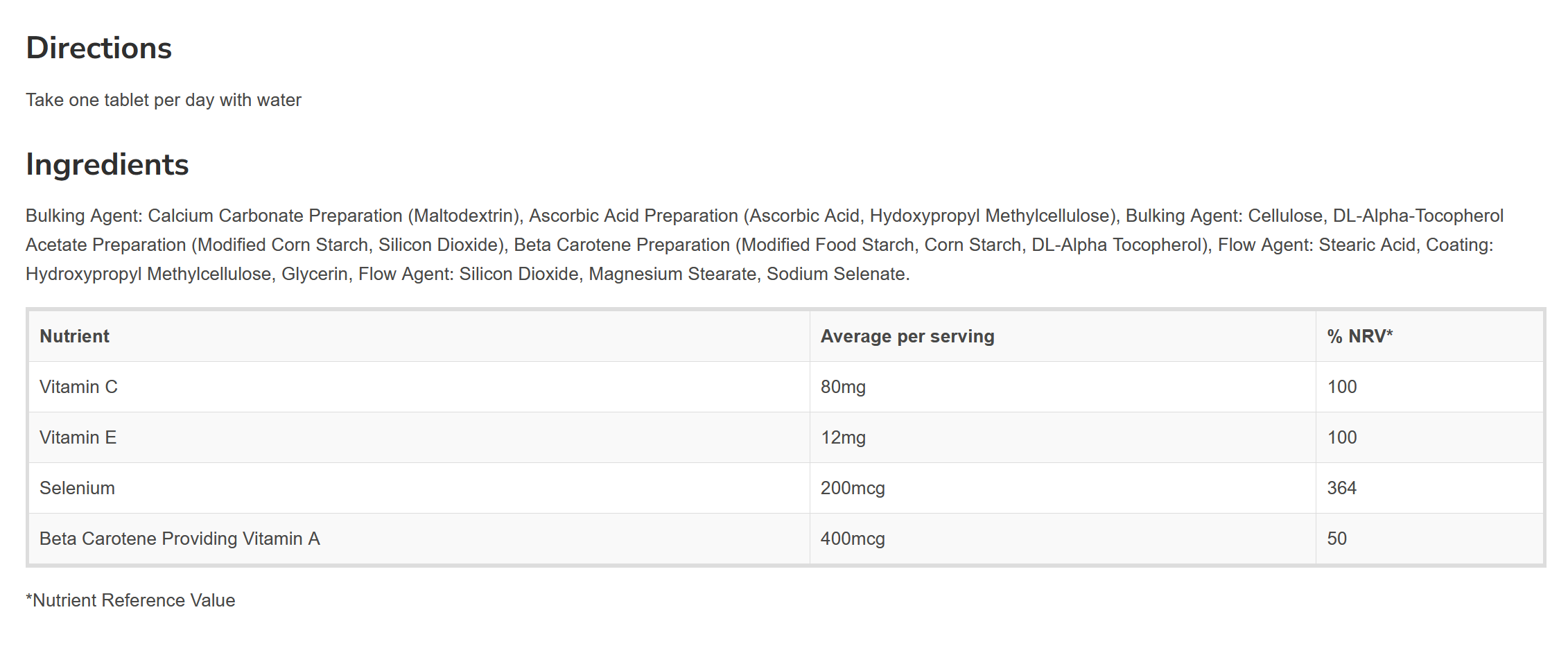 سيلينيوم 200 مكجم + فيتامينات سي + أ + إي 360 قرص Zipvit Selenium and Vitamins A-C-E (Best Before 01-03-2027)